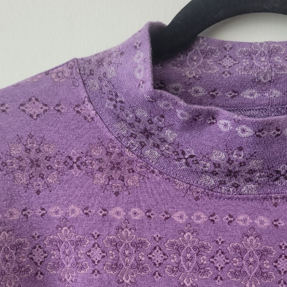 Croft & Barrow Purple Women's Stretch Top - Picture 5 of 16